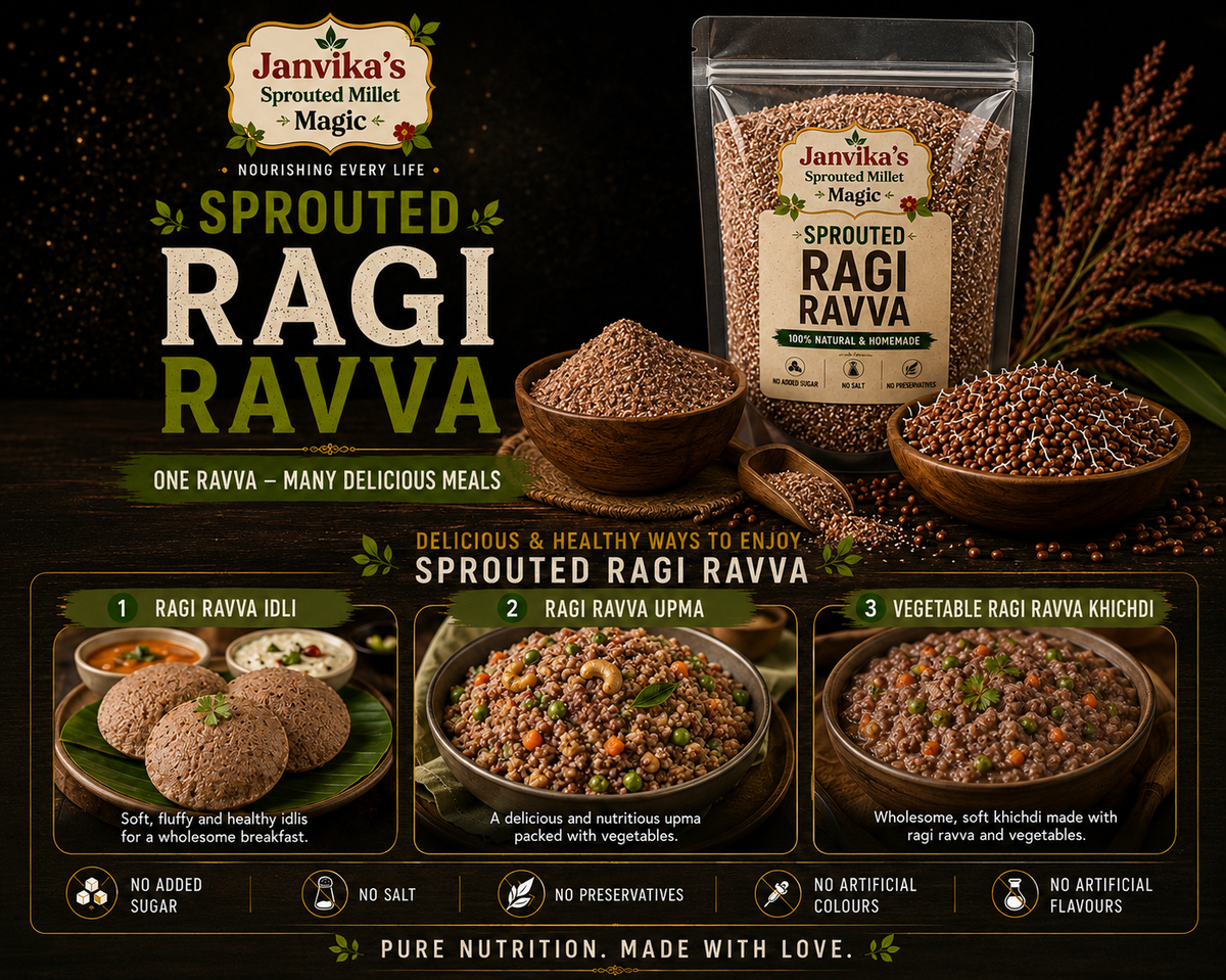 SPROUTED RAGI RAVVA