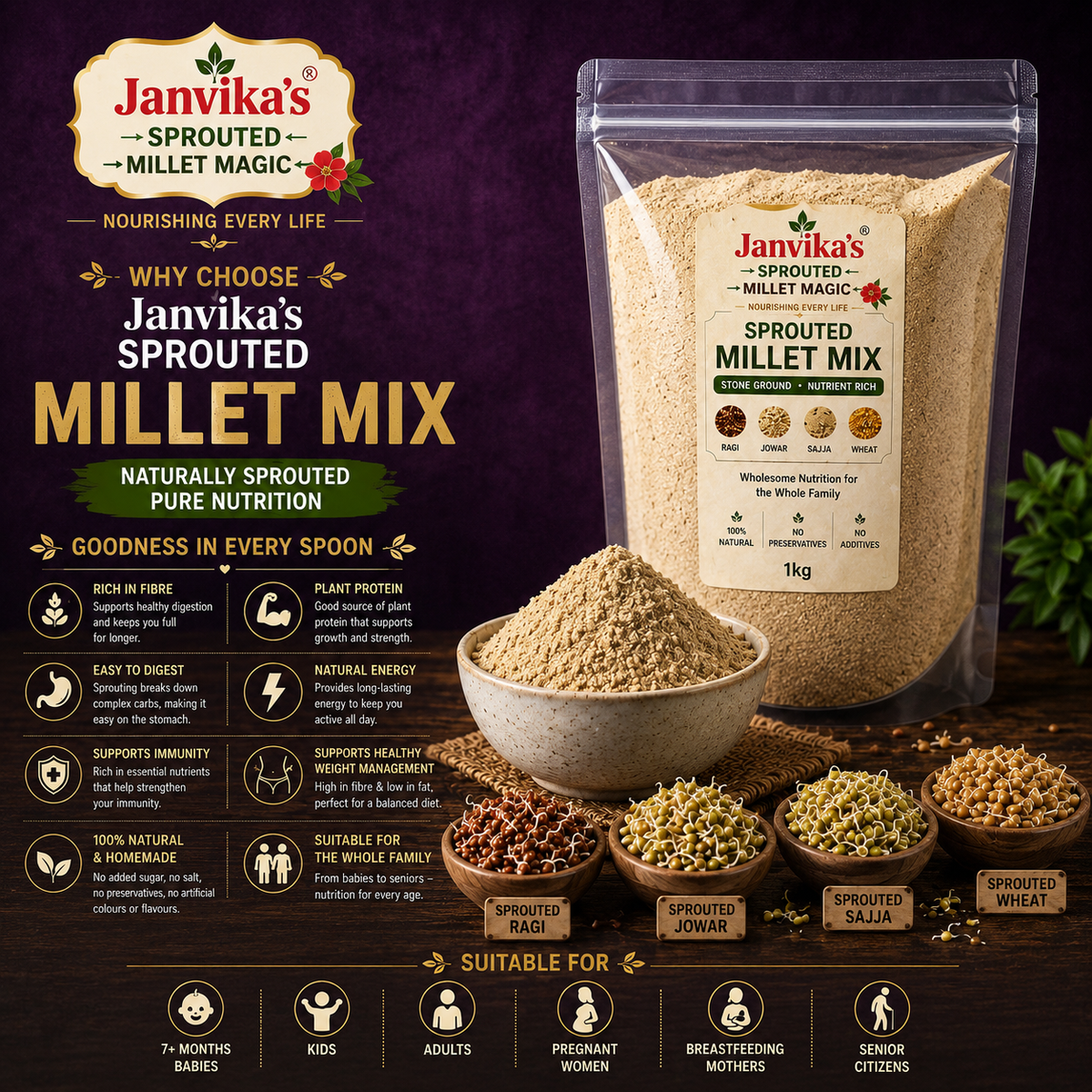 Sprouted Millet Mix