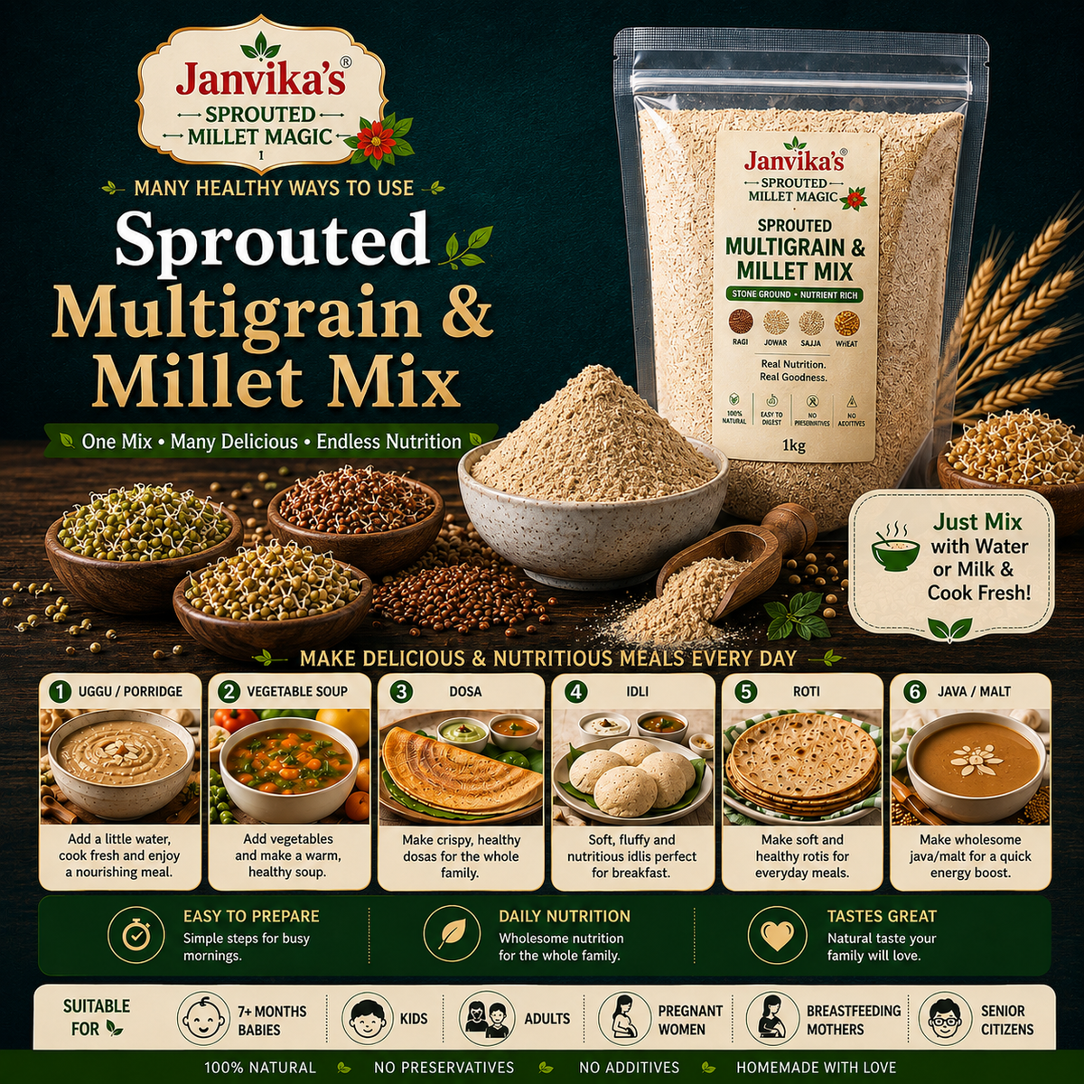 Sprouted Multigrain & Millet Mix