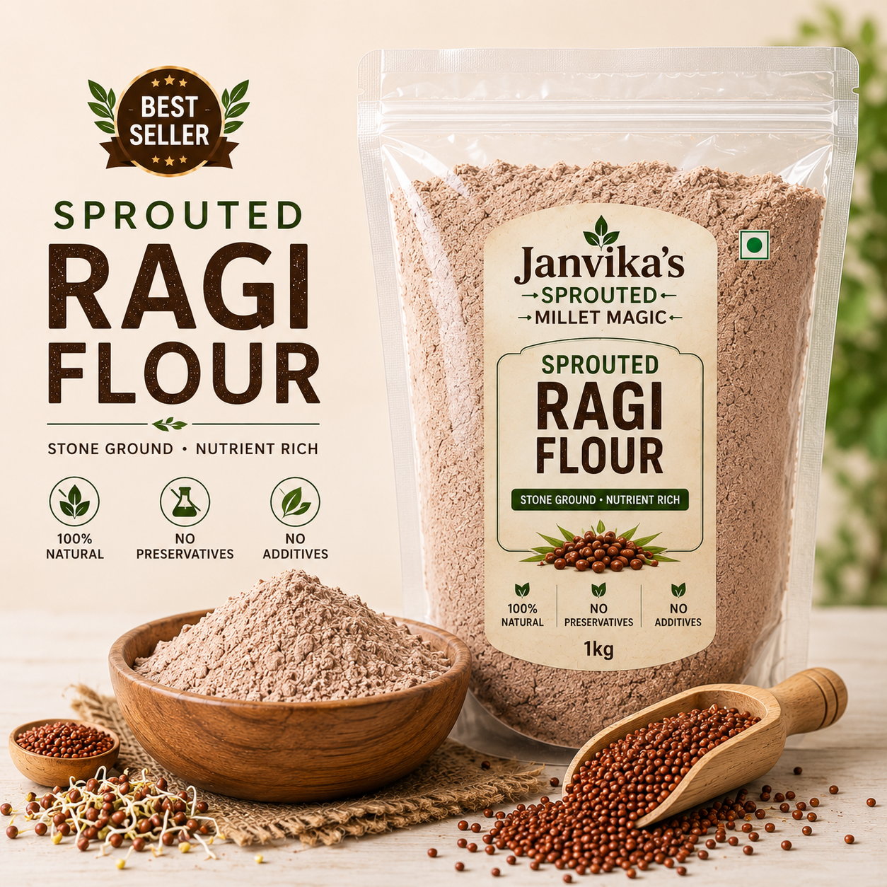 Janvika’s Sprouted Ragi Flour