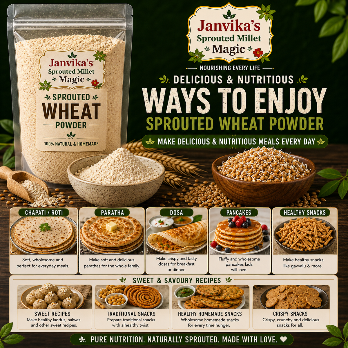 Sprouted Godhuma Powder